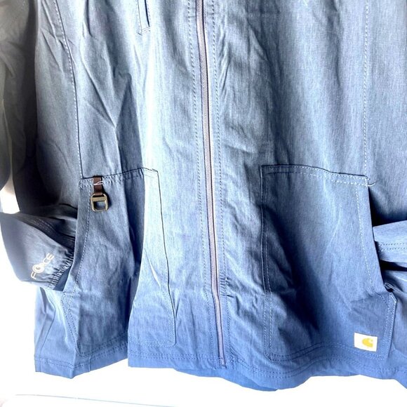 Carhartt Womens Jacket Blue Force Cross Flex Bomber Coat Full Zip Size XL - Picture 10 of 11